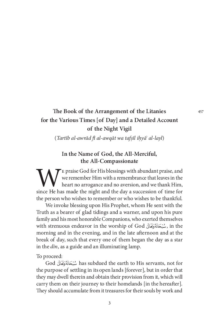 Al-Ghazali: The Arrangement of the Litanies and the Exposition of the Night Vigil – Book 10