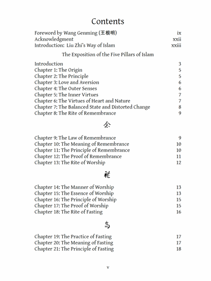 The Harmonious Unity: Liu Zhi’s Sino-Islamic Interpretation of the Five-Fold Path